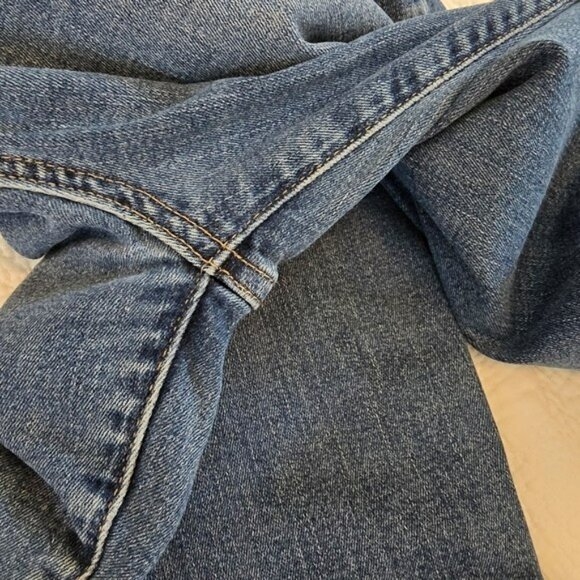 Gap Women's Classic Blue Denim Jeans Size 14 W32 Straight Leg High Rise Stretchy - Picture 12 of 13